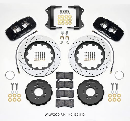 Picture of Wilwood AERO6 Front Hat Kit 15.00 Drilled 2014 - up Corvette C7 wLines