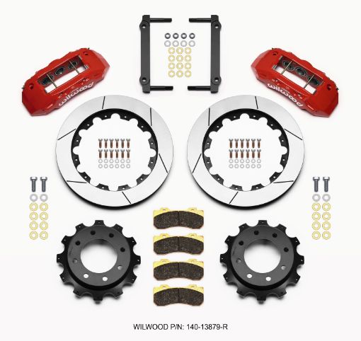 Picture of Wilwood TX6R Rear Kit 16.00in Red 1999 - 2010 GM Trk 2500 HD 4.84 Cntr