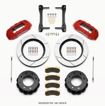 Picture of Wilwood TX6R Rear Kit 15.50in Red 2011 - 2015 GM TruckSUV 2500