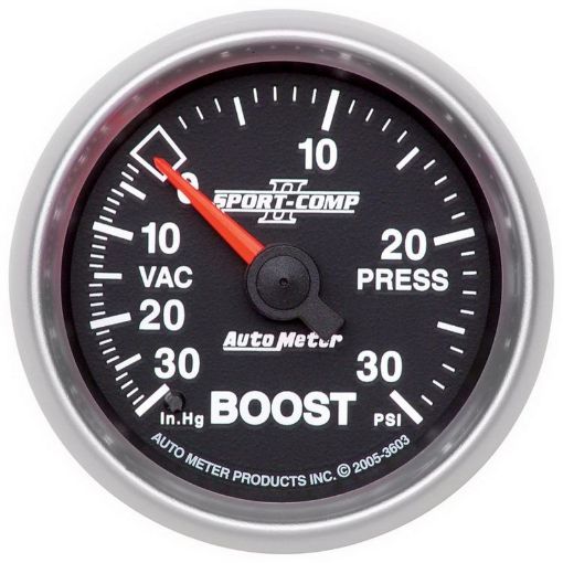 Picture of Autometer Sport - Comp II 52mm 30 PSI Mechanical Boost Vacumm Gauge