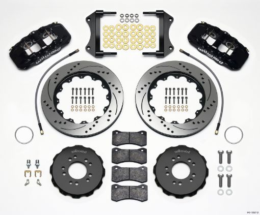 Picture of Wilwood AERO6 Front Hat Kit 14.25 Drilled 2014 - Up Corvette C7 wLines