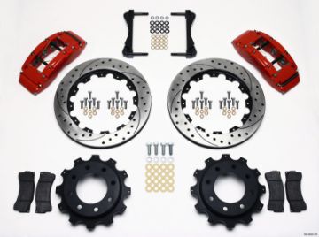 Picture of Wilwood TC6R Rear Kit 16.00in Drilled Red 1999 - 2010 GM Trk 2500 HD 4.84 Cntr