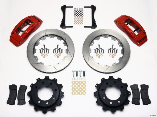 Picture of Wilwood TC6R Rear Kit 16.00in Red 1999 - 2010 GM H2 2500 4.63 Cntr