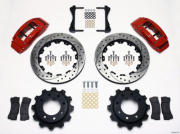 Picture of Wilwood TC6R Rear Kit 16.00in Drilled Red 1999 - 2010 GM H2 2500 4.63 Cntr