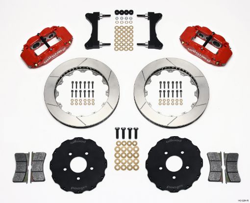 Picture of Wilwood Narrow Superlite 6R Front Hat Kit 13.06in Red Mitsubishi EVO VIII