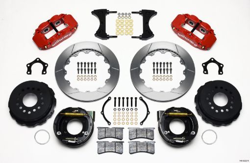 Picture of Wilwood Narrow Superlite 4R Rear P - Brk Kit 12.88in Red MoparDana 2.36in Off wSnap Ring Brng