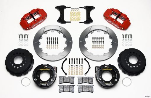 Picture of Wilwood Narrow Superlite 4R Rear P - Brk Kit 12.88in Red 2005 - 2014 Mustang