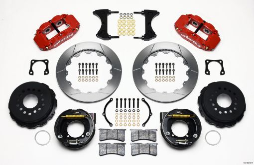 Picture of Wilwood Narrow Superlite 4R Rear P - Brk Kit 12.88in Red Chevy 12 Bolt - Spec 3.15in Brng