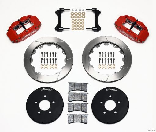 Picture of Wilwood Narrow Superlite 6R Front Hat Kit 12.88in Red 1994 - 2004 Mustang