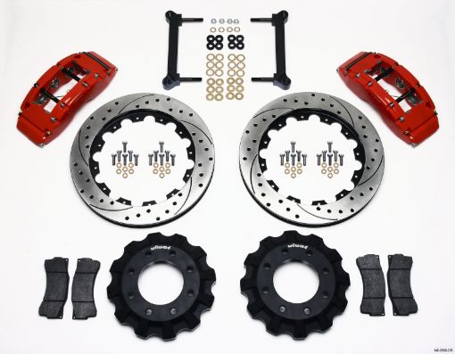 Picture of Wilwood TC6R Front Kit 16.00in Drilled Red 1999 - 2010 GM H2 TruckSUV 2500