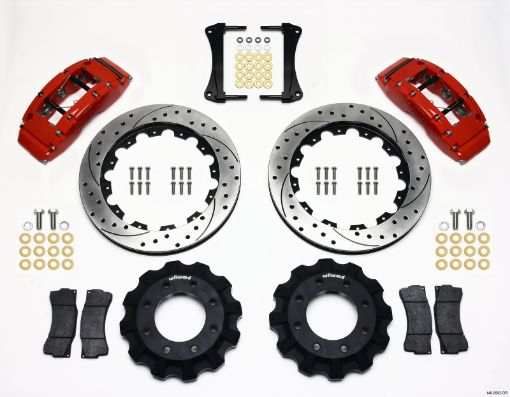Picture of Wilwood TC6R Front Kit 16.00in Drilled Red 1999 - 2014 GM TruckSUV 1500
