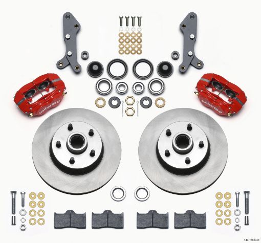 Picture of Wilwood Forged Dynalite - M Front Kit 11.30in 1 PC RotorHub Red 60 - 68 Ford Mercury Full Size