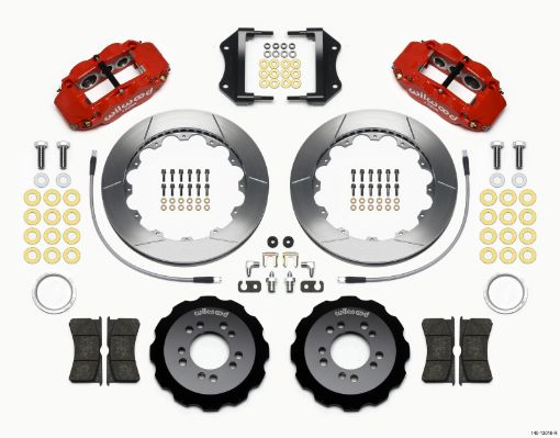 Picture of Wilwood Narrow Superlite 6R Front Hat Kit 12.88in Red 2013 - Up Ford Focus ST w Lines