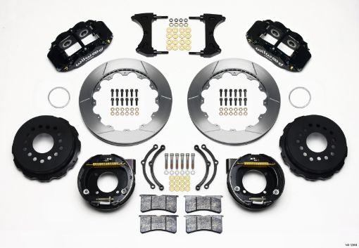 Picture of Wilwood Narrow Superlite 4R Rear P - Brk Kit 12.88in Chevy 12 Bolt w C - Clips