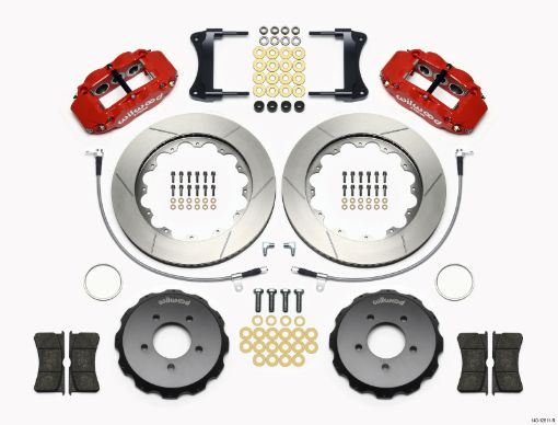 Picture of Wilwood Narrow Superlite 6R Front Hat Kit 14.00in Red 2005 - Up Mazda Miata w Lines