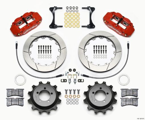Picture of Wilwood Narrow Superlite 4R Rear Kit 12.88in Red 99 - 05 WRX 99 - 07 Impreza
