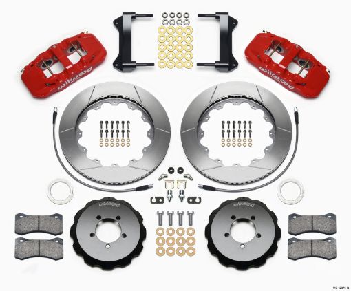 Picture of Wilwood AERO6 Front Hat Kit 14.00 Red 1999 - 2012 Subaru WRX wLines