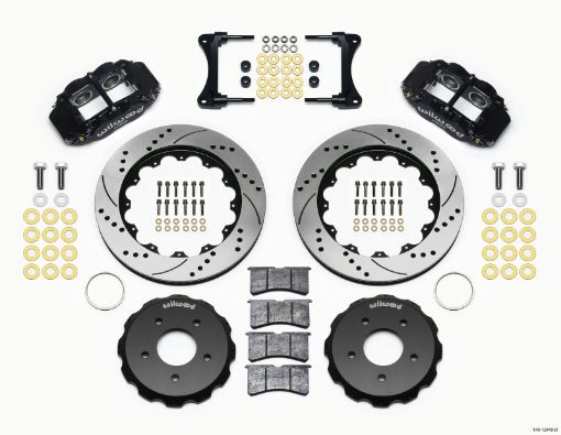 Picture of Wilwood Narrow Superlite 4R Front Hat Kit 14.00in Drill 2007 - Up Jeep Wrangler