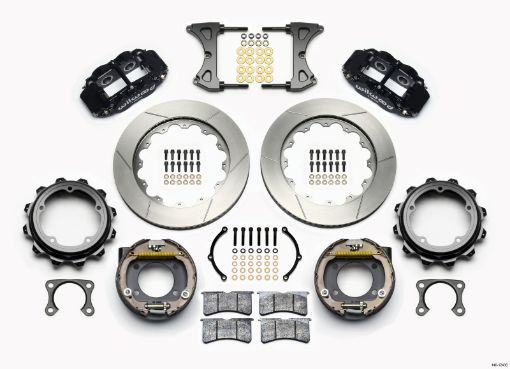 Picture of Wilwood Narrow Superlite 4R Rear P - Brk Kit 14.00in Strange Eng Floater 3.49in Offset