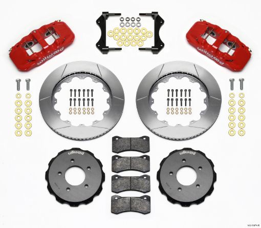 Picture of Wilwood AERO6 Front Hat Kit 14.00 Red 99 - 06 BMW E46