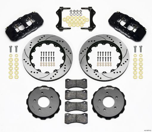 Picture of Wilwood AERO6 Front Hat Kit 14.00 Drilled 99 - 06 BMW E46