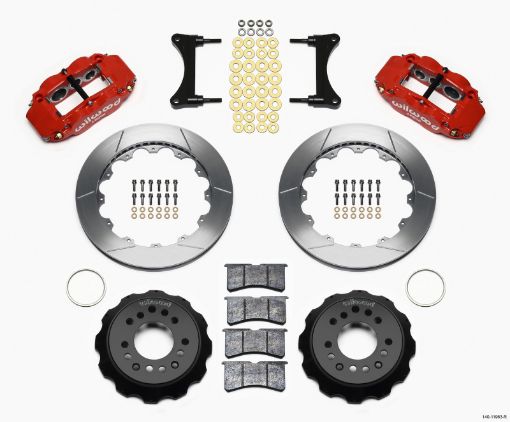 Picture of Wilwood Narrow Superlite 6R Front Hat Kit 12.88in Red 93 - 96 Mazda RX7