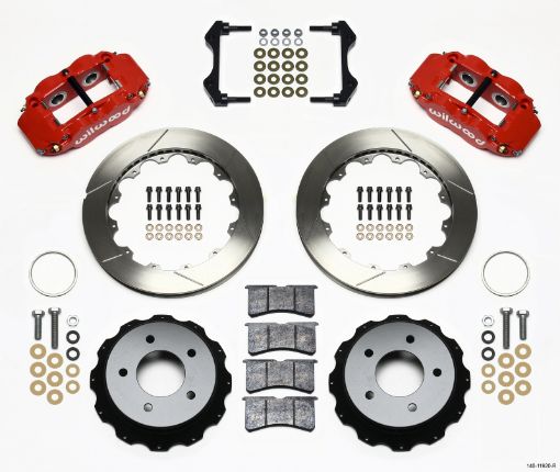 Picture of Wilwood Narrow Superlite 4R Rear Kit 12.88in Red 84 - 87 Corvette C4