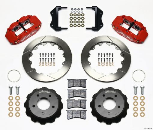 Picture of Wilwood Narrow Superlite 6R Front Hat Kit 12.88in Red 84 - 87 Corvette C4
