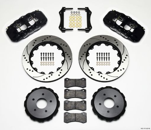 Picture of Wilwood AERO4 Rear Kit 14.00in Drilled 97 - 04 Corvette C5Z06 05 - 13 C6