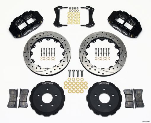 Picture of Wilwood Narrow Superlite 6R Front Hat Kit 13.06in Drilled Backdraft Cobra (BMW E36 Based)