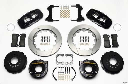 Picture of Wilwood AERO4 Rear P - Brake Kit 14.00in Chevy 12 Bolt w C - Clips