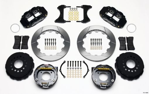 Picture of Wilwood Narrow Superlite 4R Rear P - Brk Kit 12.88in Chevy 12 Bolt w C - Clips Stggrd mt