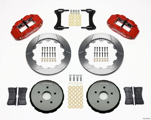Picture of Wilwood Narrow Superlite 6R Front Hat Kit 12.88in Red 2008 Toyota Matrix