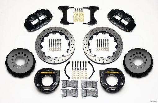 Picture of Wilwood Narrow Superlite 4R Rear P - Brk Kit 12.88in Drilled Chevy C - 10 2.42 Offset 5 - lug