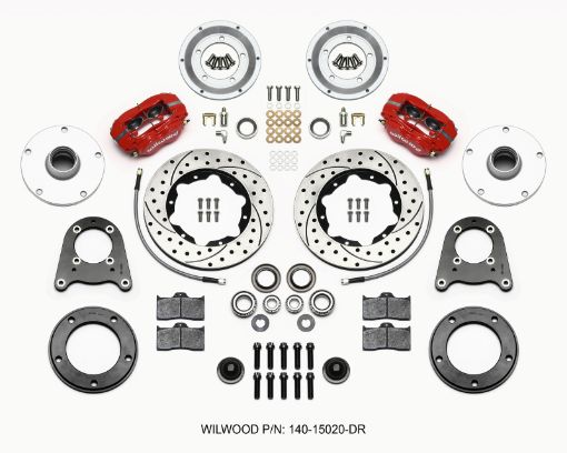 Picture of Wilwood Forged Dynalite - M Front Kit 10.75in Drilled Red 1950 - 1955 MG - TDTF