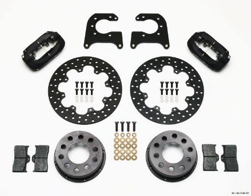 Picture of Wilwood Forged Dynalite Rear Drag Kit Drilled Rotor 58 - 64 OldsPont .690in Studs
