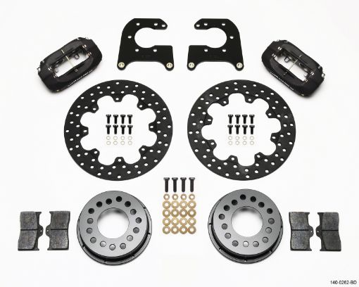 Picture of Wilwood Forged Dynalite Rear Drag Kit Drilled Rotor Small Ford 2.66in Offset