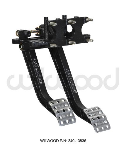 Picture of Wilwood Adjustable Dual Pedal - Brake Clutch - Rev. Swing Mount - 6.251 Brake 5.11 Clutch