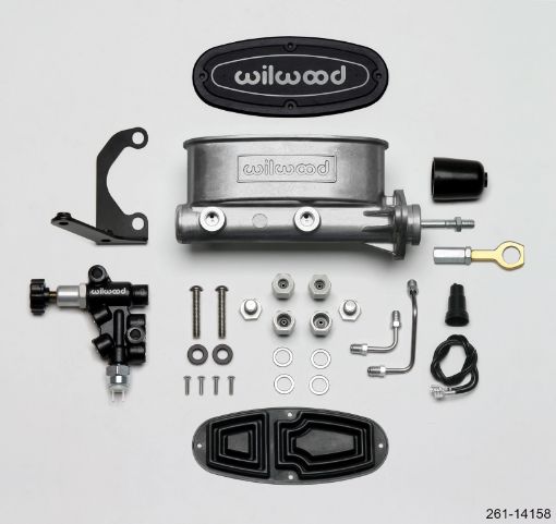 Picture of Wilwood HV Tandem MC Kit w LH Bracket Prop Valve - 1516in Bore - WPushrod - Early Mustang