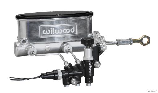 Picture of Wilwood HV Tandem MC Kit w LH Bracket Prop Valve - 78in Bore Ball Burn. - WPush