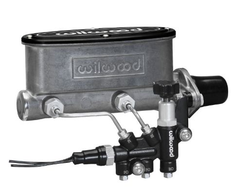 Picture of Wilwood HV Tandem MC Kit w LH Bracket Prop Valve - 1 18in Bore