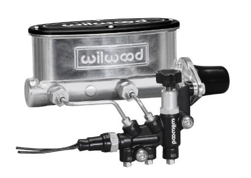 Picture of Wilwood HV Tandem MC Kit w LH Bracket Prop Valve - 1in Bore Ball Burnished