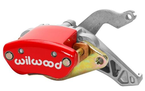 Picture of Wilwood Caliper - MC4 Mechanical - LH - Red w Logo 1.19in Piston .81in Disc