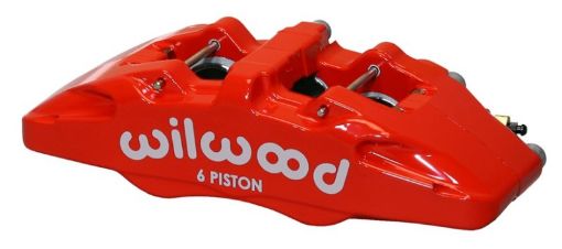 Picture of Wilwood Caliper - Forged Dynapro 6 5.25in Mount - Red - RH 1.381.001.00in Pistons .81in Disc