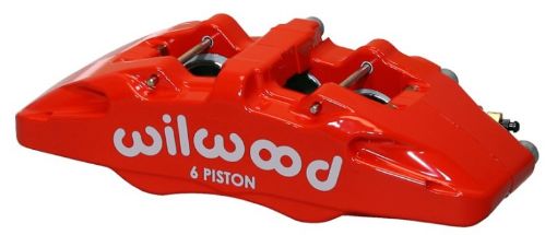 Picture of Wilwood Caliper - Forged Dynapro 6 5.25in Mount - Red - RH 1.621.121.12in Pistons 1.10in Disc