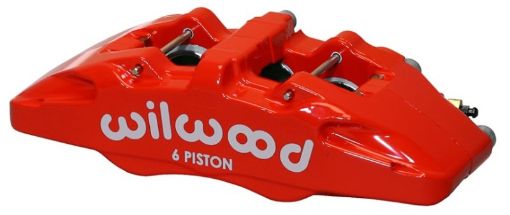 Picture of Wilwood Caliper - Forged Dynapro 6 5.25in Mount - Red - LH 1.621.121.12in Pistons 0.81in Disc