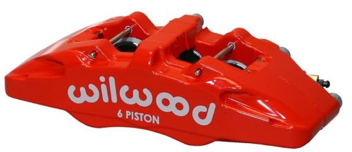 Picture of Wilwood Caliper - Forged Dynapro 6 5.25in Mount - Red - LH 1.621.38in1.38in Pistons .81in Disc