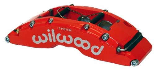 Picture of Wilwood Caliper - TC6R - Red 1.881.621.62in Pistons 1.38in Disc