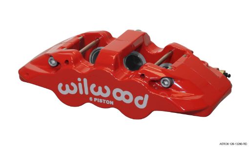 Picture of Wilwood Caliper - Aero6 - LH - Red 1.621.121.12in Pistons 1.25in Disc
