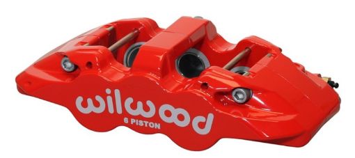 Picture of Wilwood Caliper - Aero6 - RH - Red 1.621.121.12in Pistons 1.25in Disc